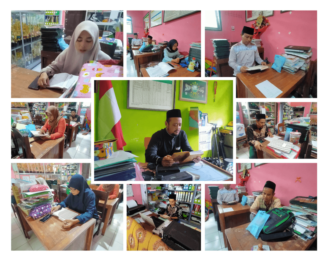 Gambar Jemput Berkah di Bulan Suci: Kepala Madrasah dan Dewan Guru MI Islamiyah Bangsa Istiqomah Tadarus Bersama