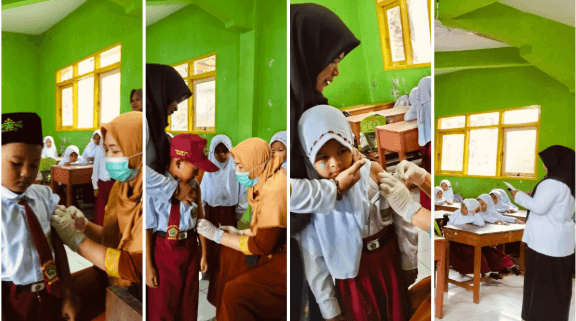 Imunisasi BIAS MR dan HPV: MI Islamiyah Bangsa Perkuat Kekebalan Siswa Lewat Sinergi dengan Puskesmas Kebasen