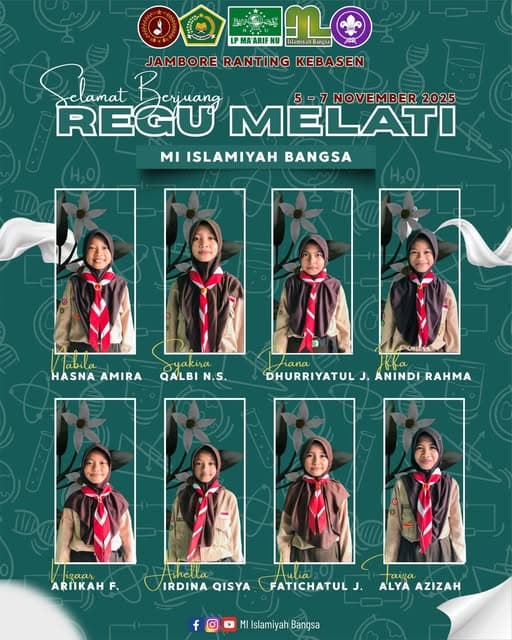 Selamat Berjuang, Regu Melati di Jambore Ranting Kwarran Kebasen 2025