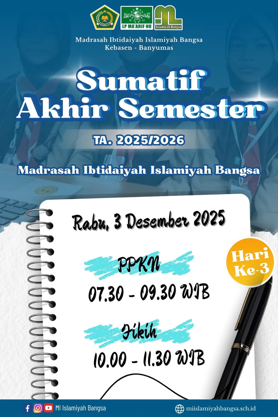 Rabu Tiba! Ujian PPKN & Fikih Menanti.