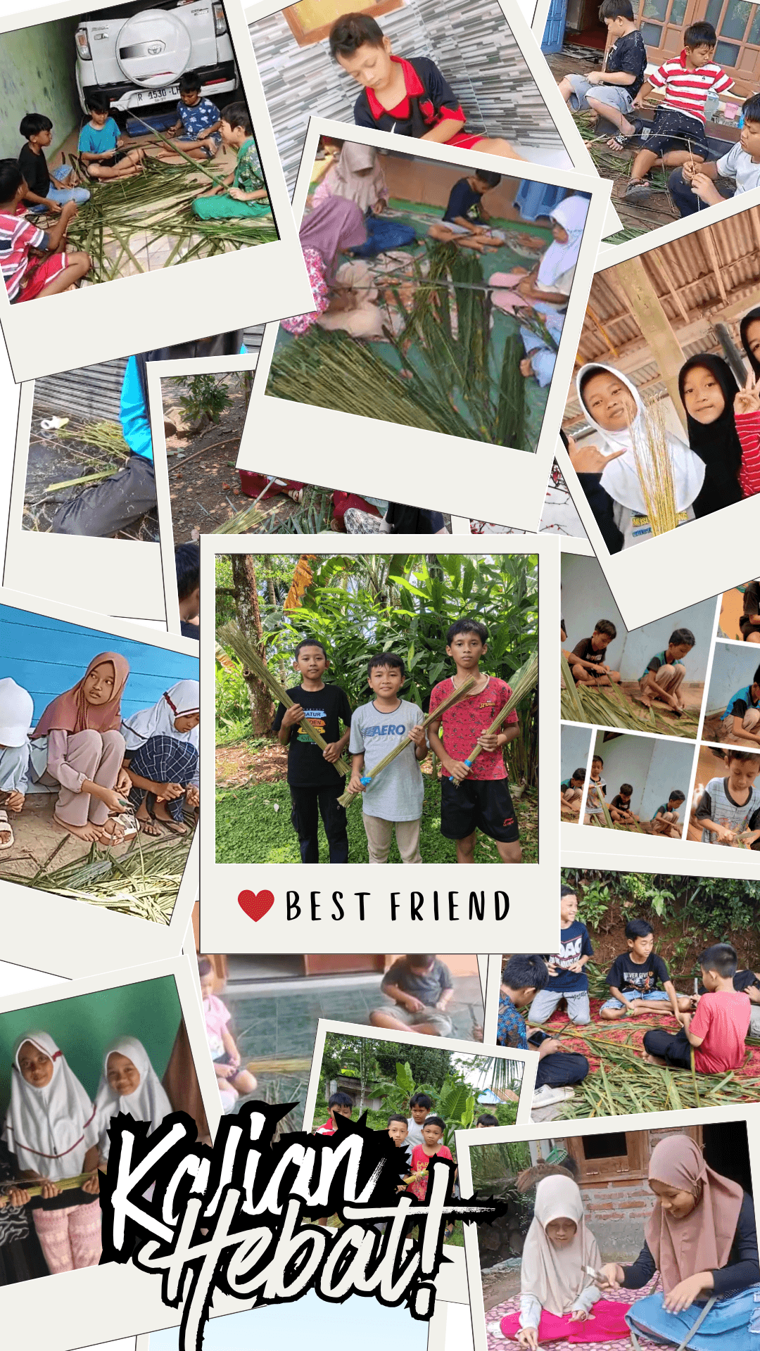 Melawan Gadget: MI Islamiyah Bangsa Tanamkan Gotong Royong dan Kearifan Lokal Lewat Tugas Daring Membuat Sapu Lidi